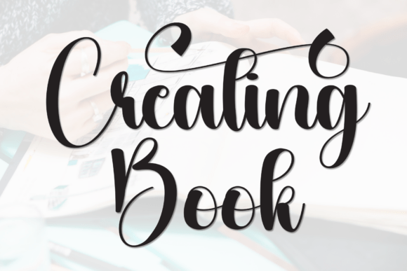 Creating Book: A Stylish Script Font for Modern Web Design