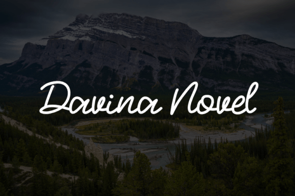 Davina Novel: A Modern Script Font for Elegant Brand Identity