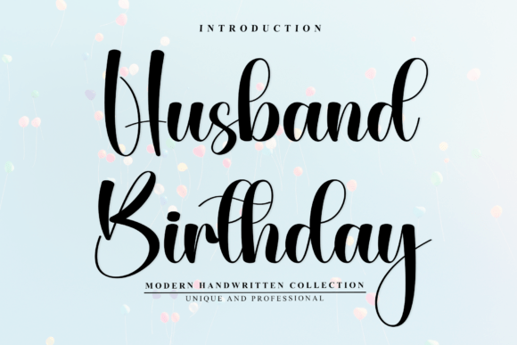 Husband Birthday Typeface: A Modern Script for Digital Branding