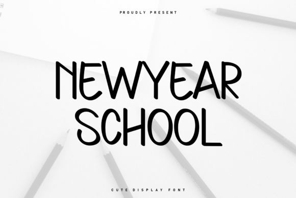 Newyear School: A Handwritten Typeface for Cozy Campaign Visuals