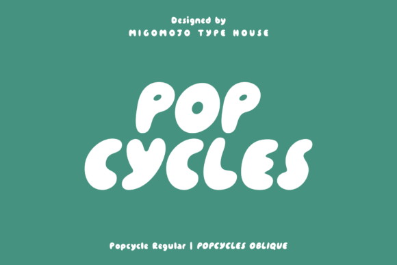 Popcycles Typeface: A Retro Display Font for Digital Branding