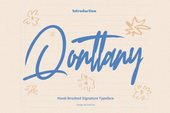 Qonttany Typeface Review: A Hand-Brushed Signature for Elegant Branding