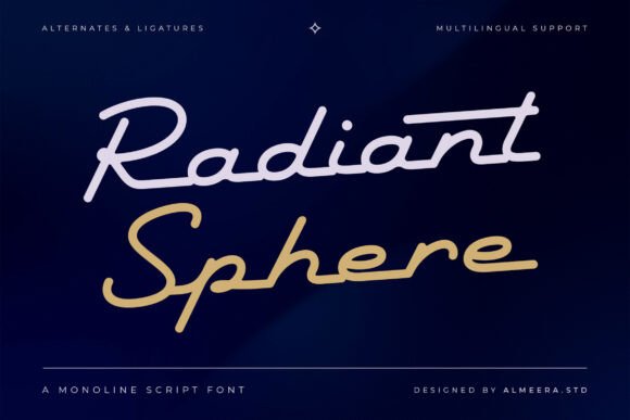 Radiant Sphere: A Monoline Script Font for Modern Branding