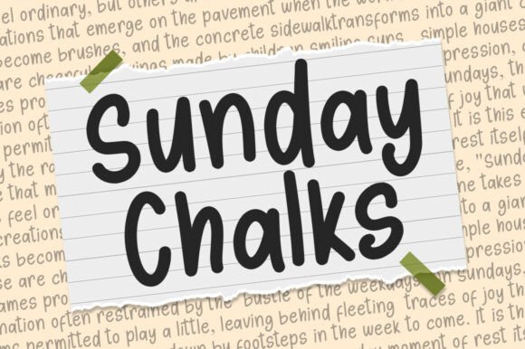 Sunday Chalks: A Cheerful Handwritten Typeface for Modern Web Design